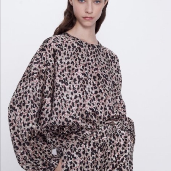 Zara | Sateen Leopard Top Oversized Size XS New With Tags - Picture 11 of 11